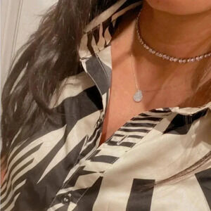 Drop Pendant silver necklace